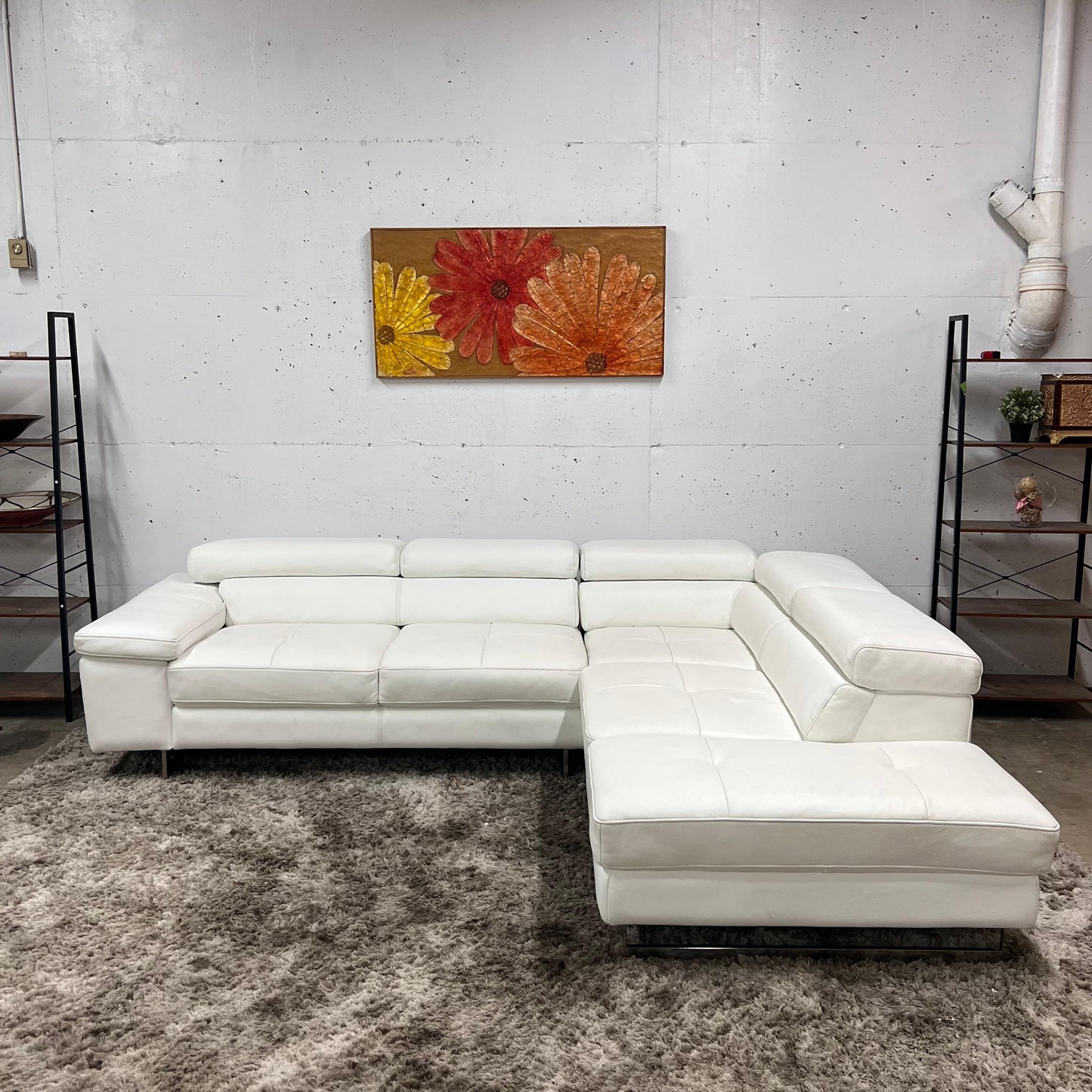 Scan design real leather sectional