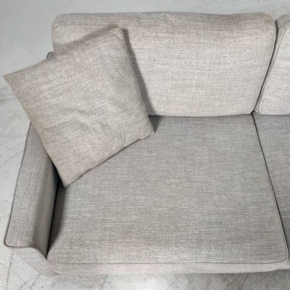 Urban barn sectional. Grey L shaped sofa couch.