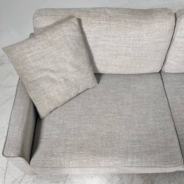 Urban barn sectional. Grey L shaped sofa couch.