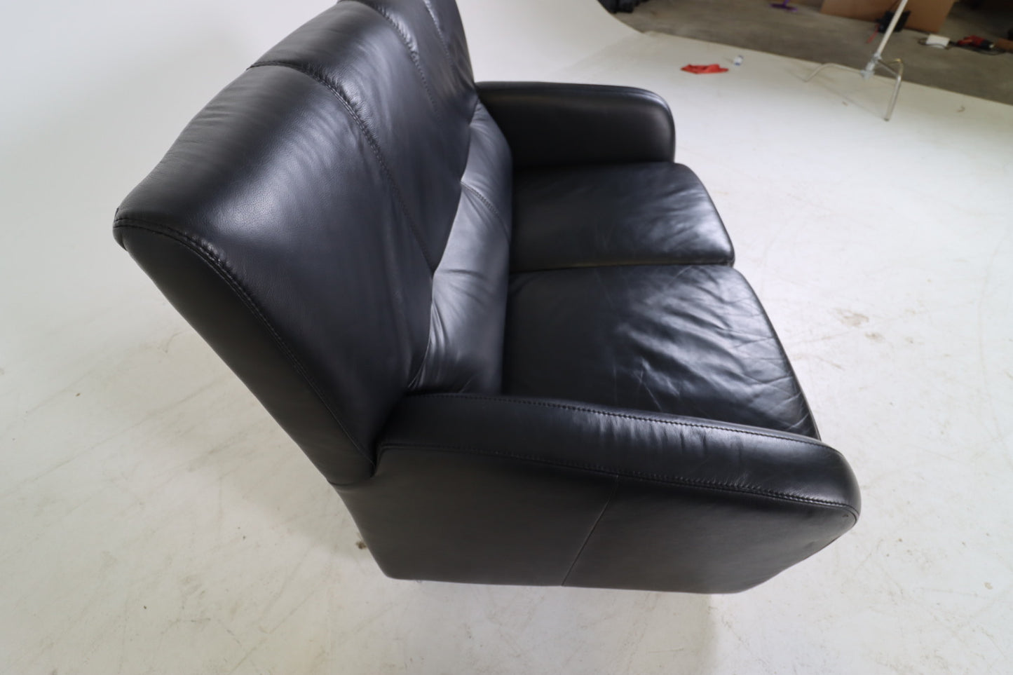 Genuine leather sofa set. Sofa and loveseat couch set.