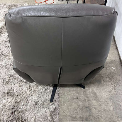 Power leather reclining chair. Real leather armchair.