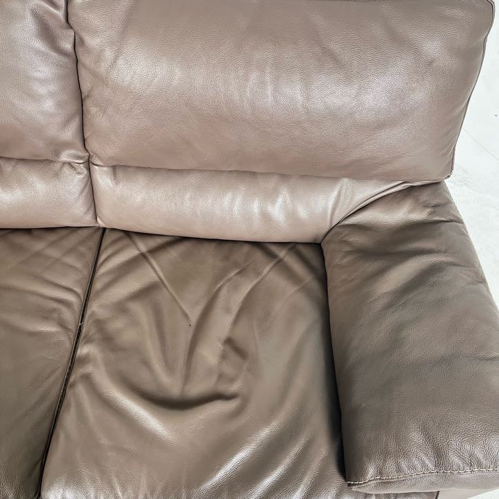 Natuzzi Editions full grain leather sofa set.