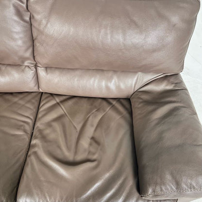 Natuzzi Editions full grain leather sofa set.