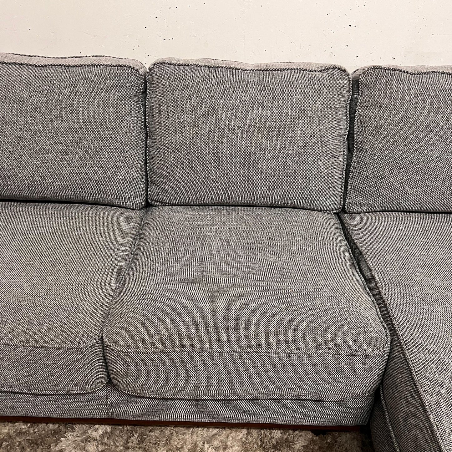Q living MCM Sectional. L shaped sofa couch.