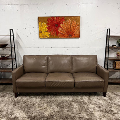 Real leather sofa. 3 seater couch