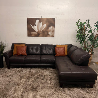 La z boy Brown leather sectional