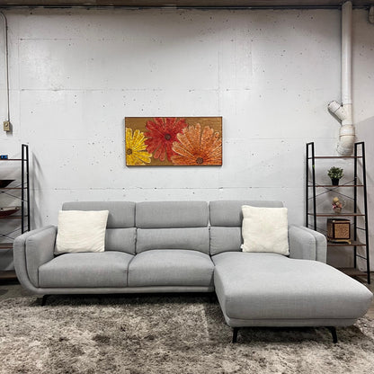 Fabric sofa. L shaped sofa couch. Delivery available