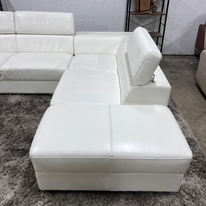 Scan design leather sectional.