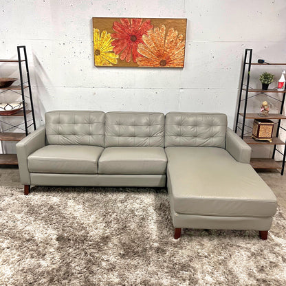 Amax leather sectional.