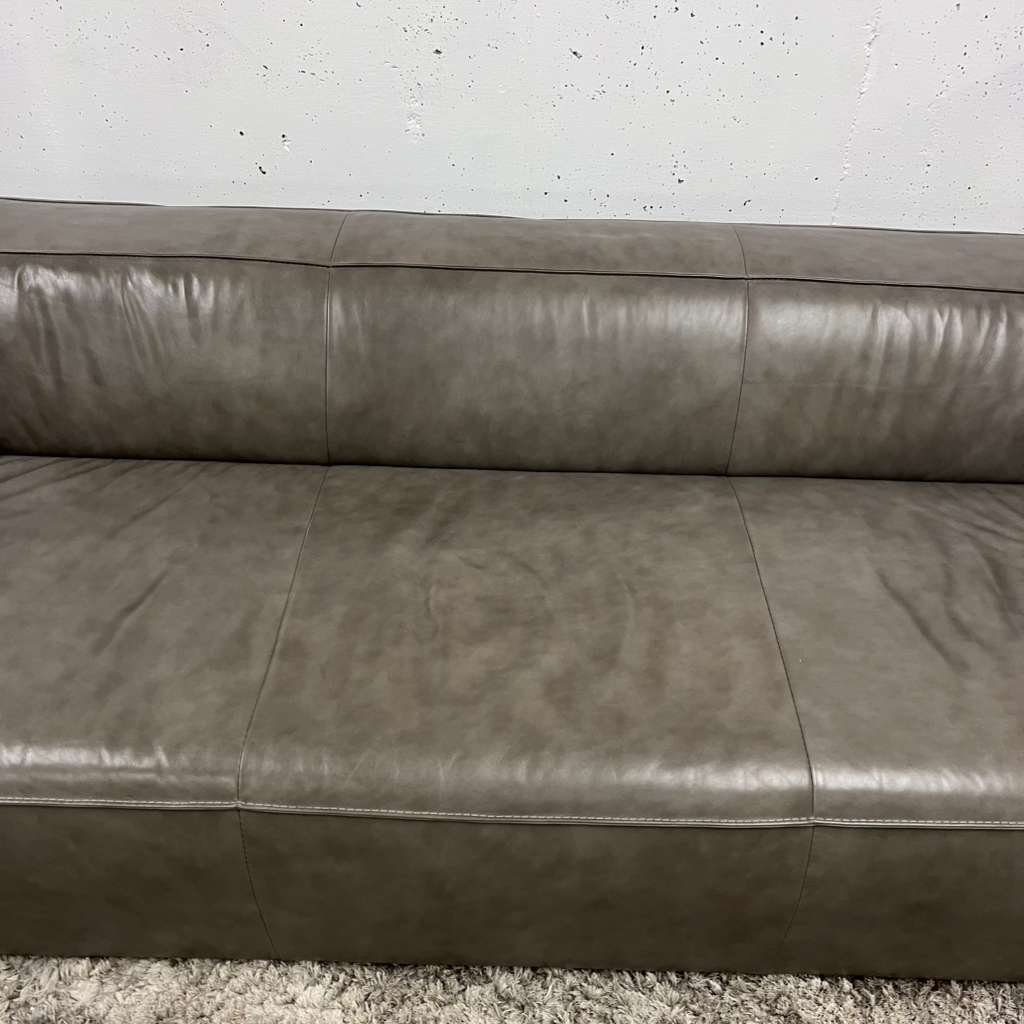 Muse and merchant cigar leather sofa. Mcm aniline leather