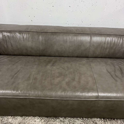 Muse and merchant cigar leather sofa. Mcm aniline leather