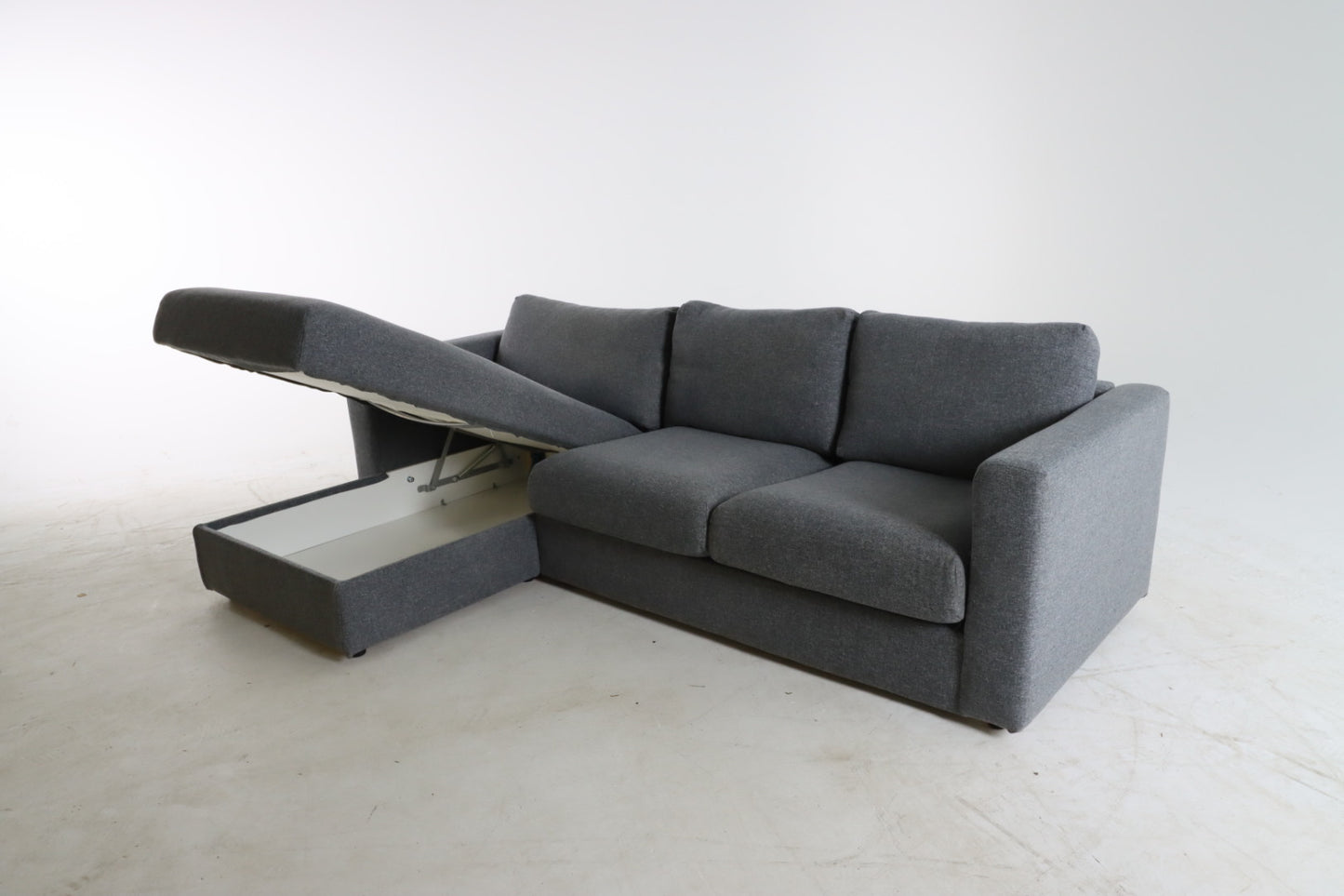 Ikea Finnala sectional. Grey L shaped sofa couch