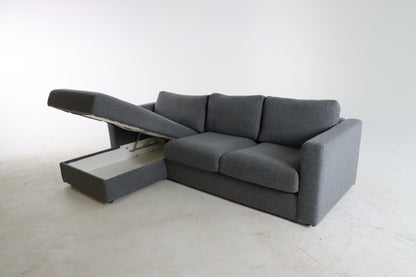 Ikea Finnala sectional. Grey L shaped sofa couch