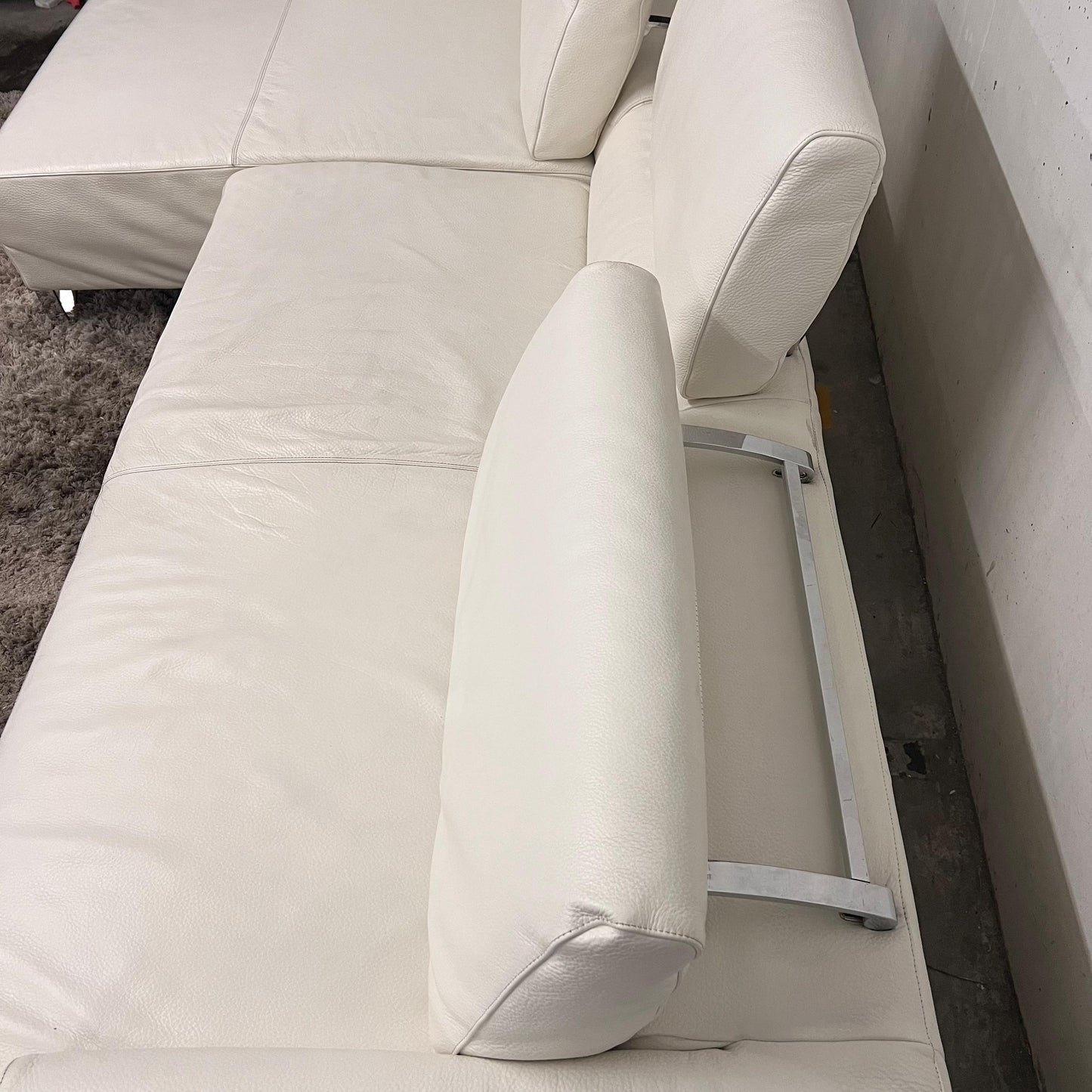 Natuzzi italia full grain leather sectional