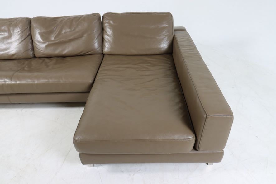 Kings living jasper leather sectional. Reconfigurable L shaped sofa couch