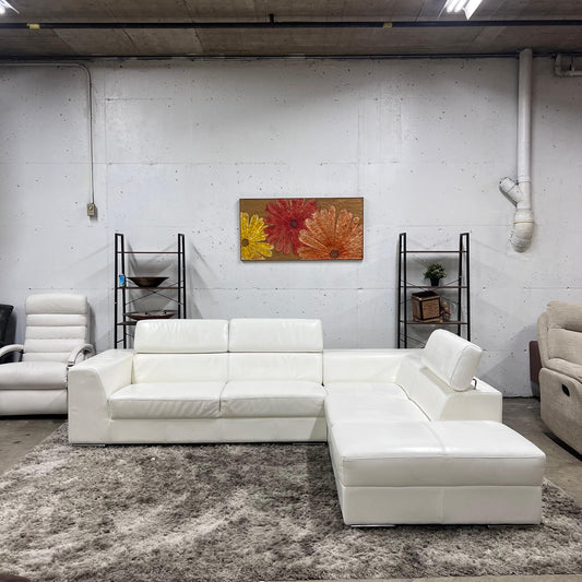 Scan design leather sectional.