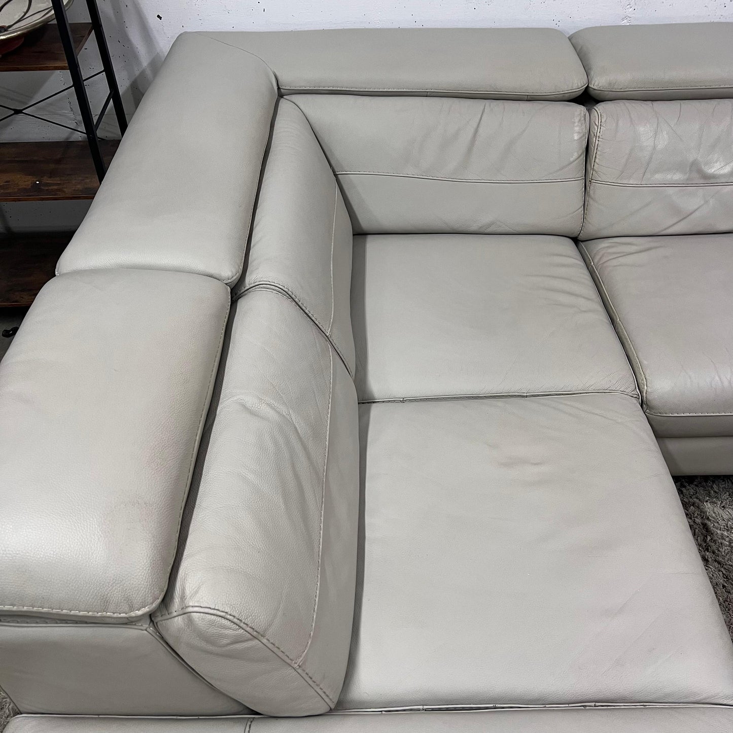 Scan design power reclining sectional.