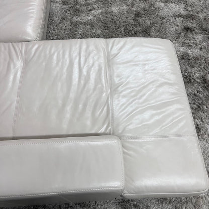 Italian leather sectional.