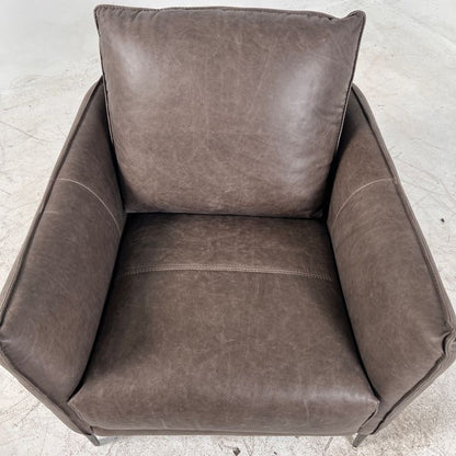 Stylus Aldo aniline leather chair. Genuine leather armchair