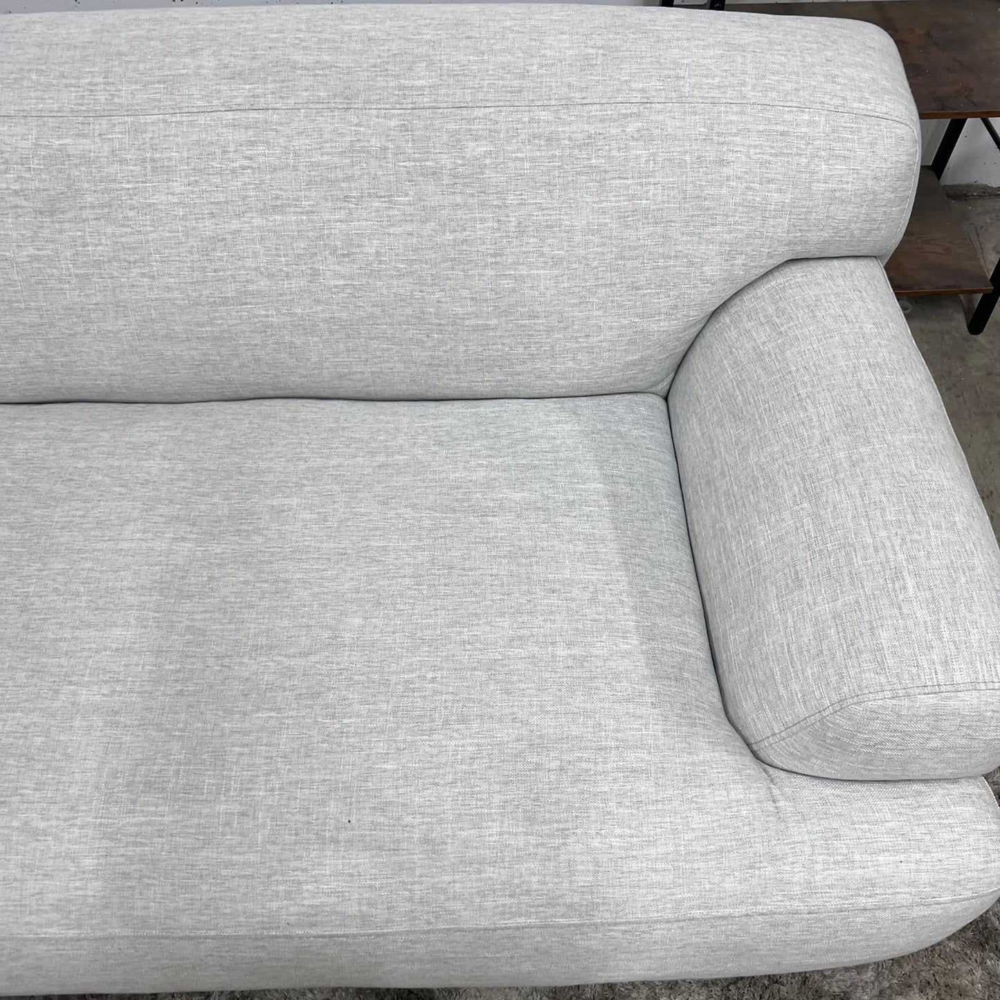 Article Abisko sectional. Grey fabric L shaped sofa couch.
