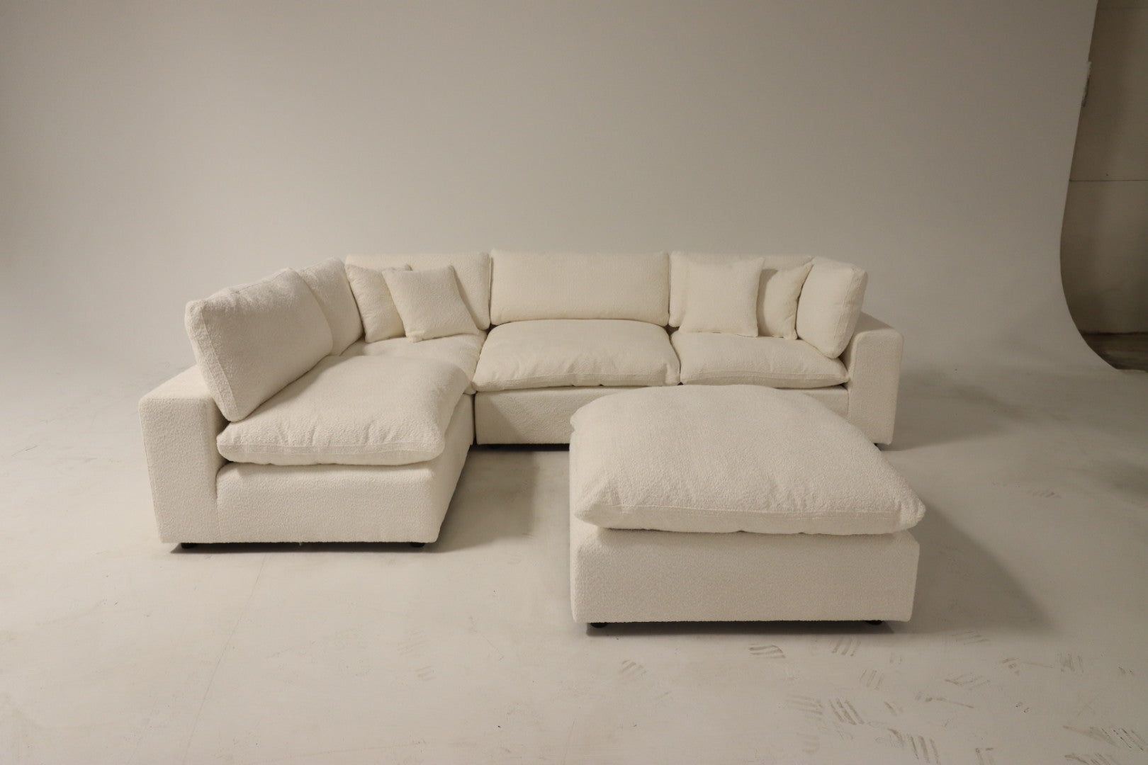 Cloud Modular Sectional – White Bouclé