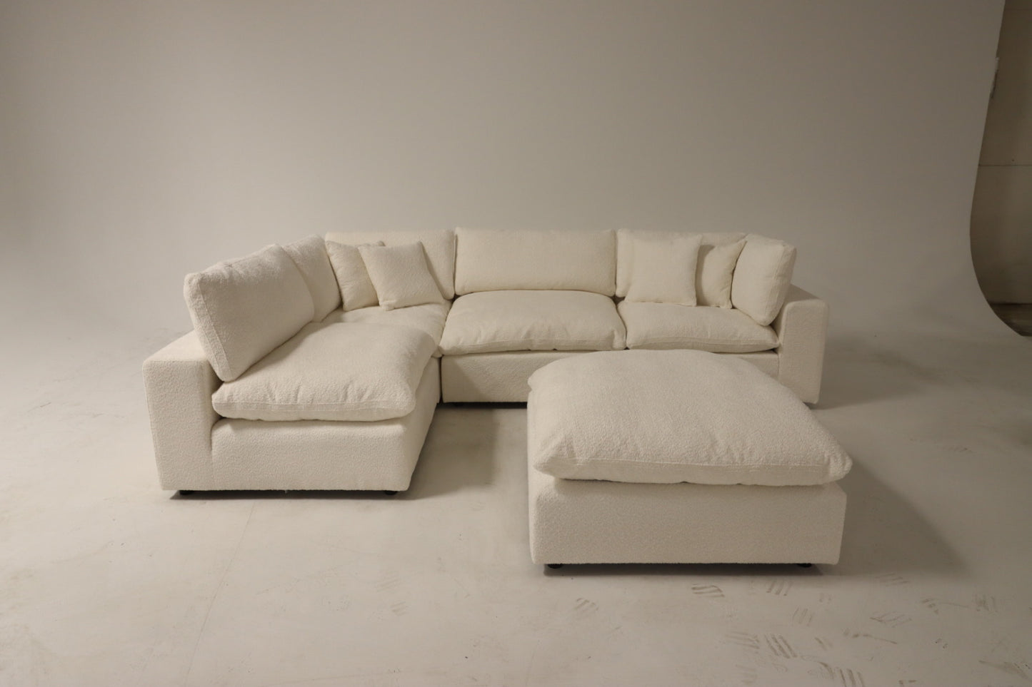 Cloud Modular Sectional – White Bouclé