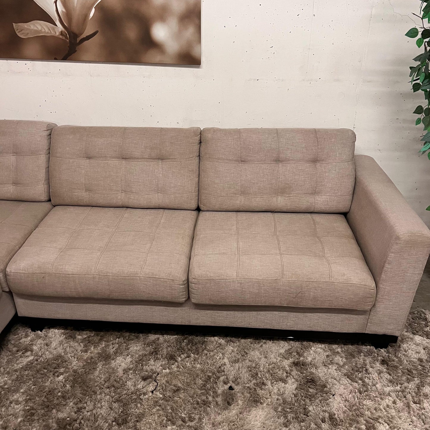 Fabricca sectional. Italian L shaped sofa couch.