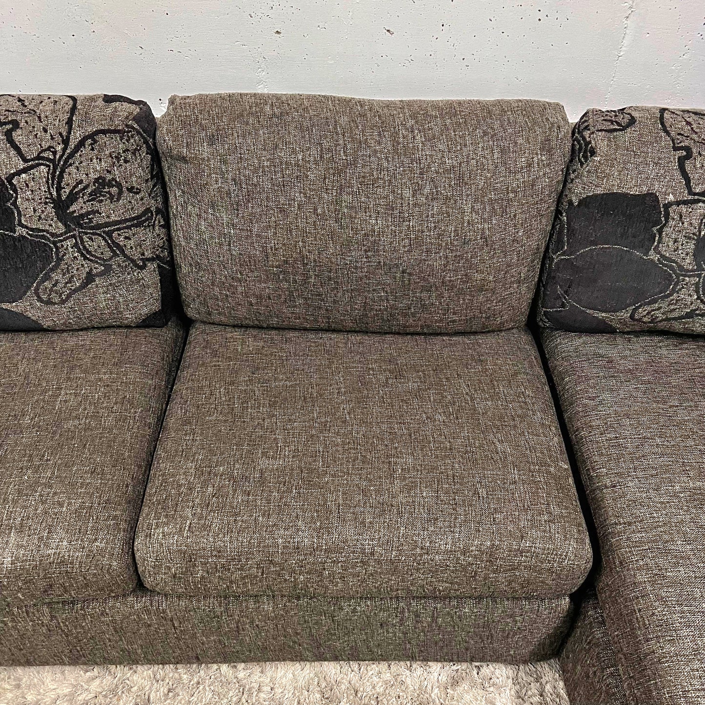 Cozy sectional with matching ottoman