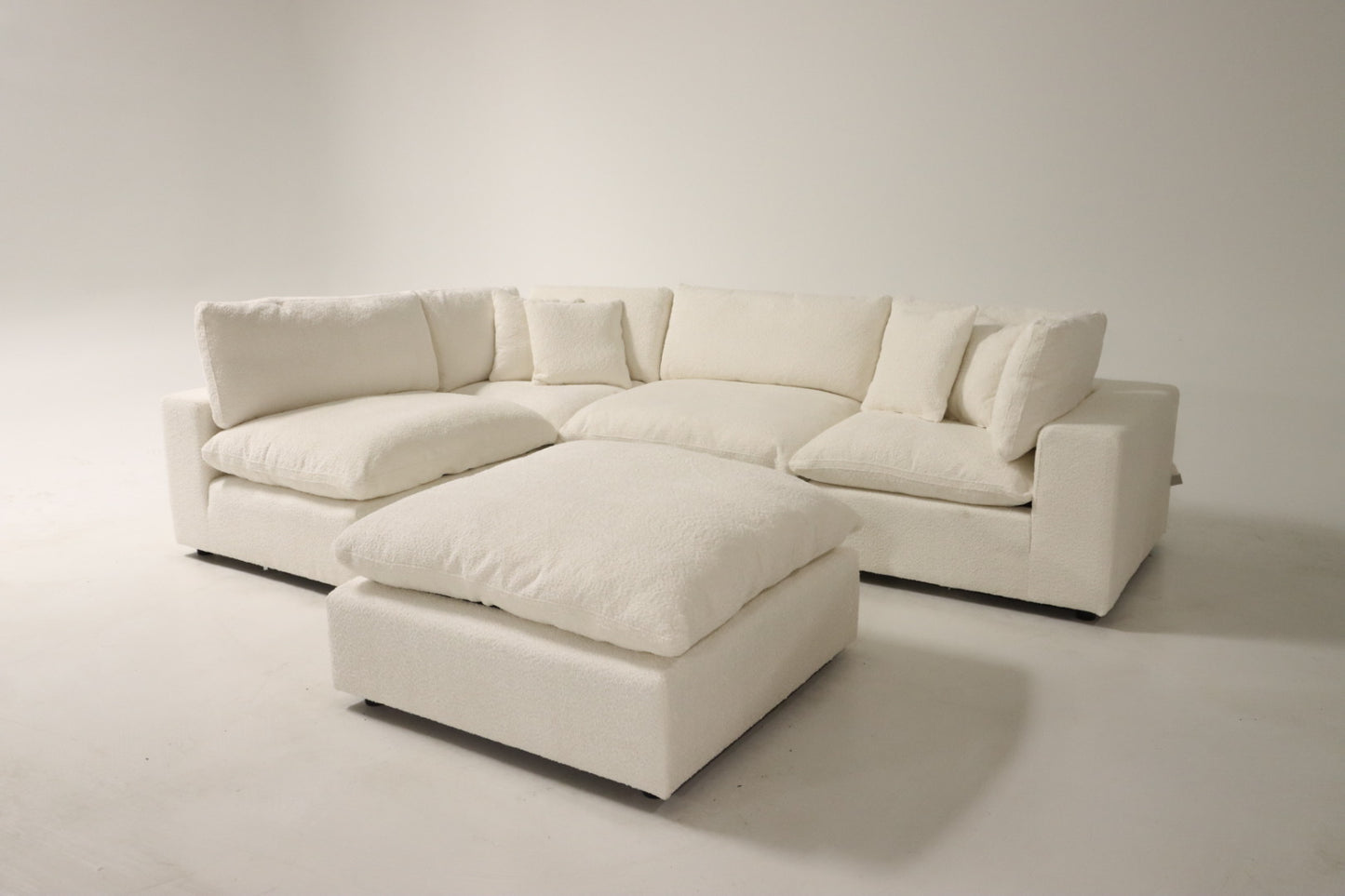 Cloud Modular Sectional – White Bouclé