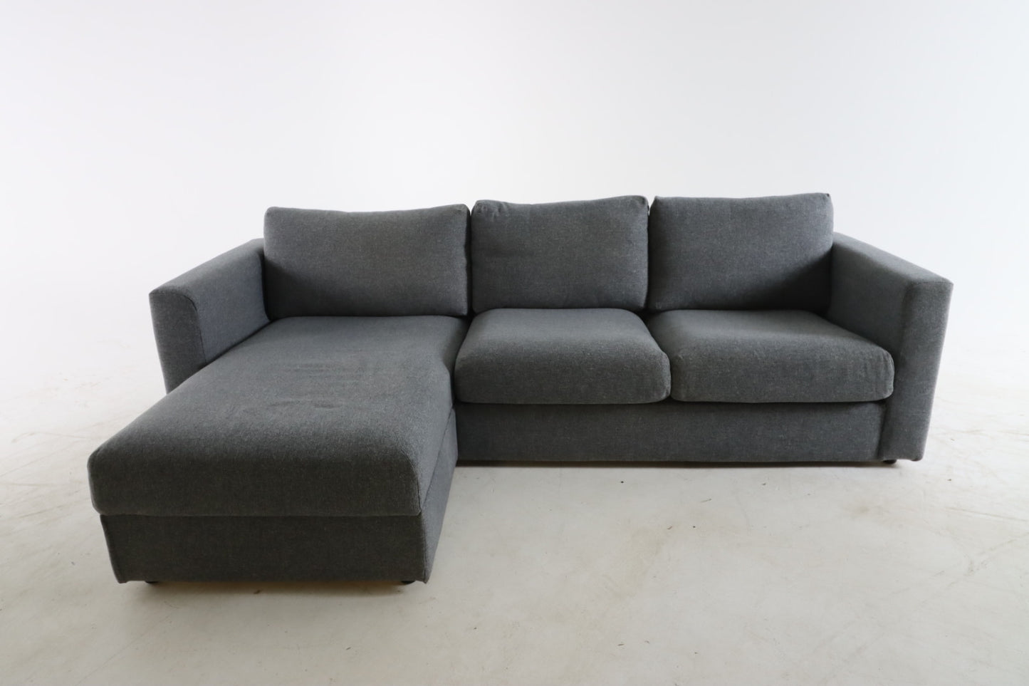 Ikea Finnala sectional. Grey L shaped sofa couch