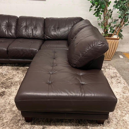La z boy Brown leather sectional