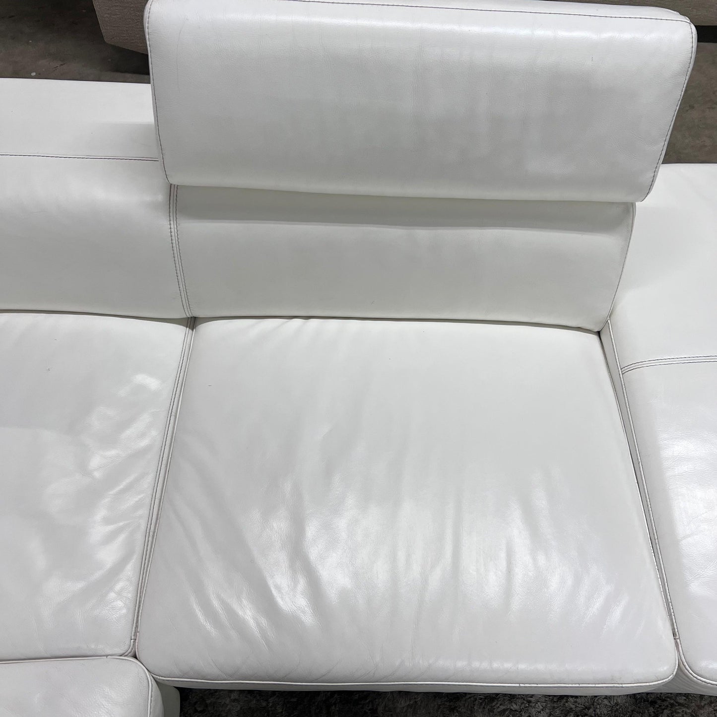 Scan design leather sectional.