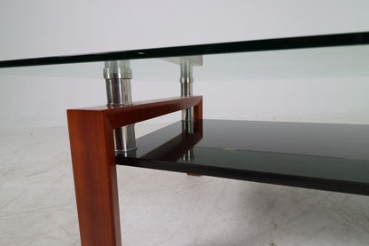 Tempered glass coffee table. Rectangular table.