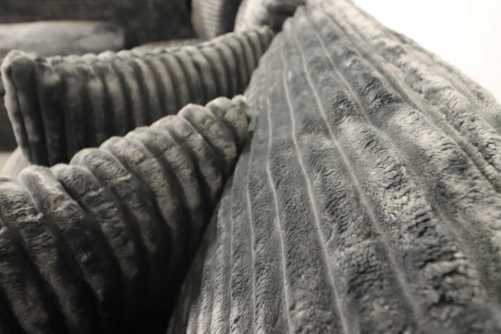 Cloud Modular Sectional – Dark Grey Striped Corduroy