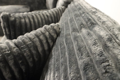 Cloud Modular Sectional – Dark Grey Striped Corduroy