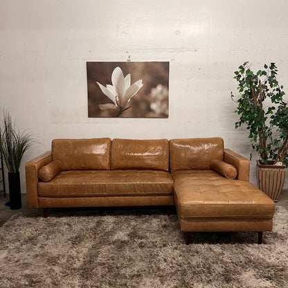 Structube kinsey leather sectional