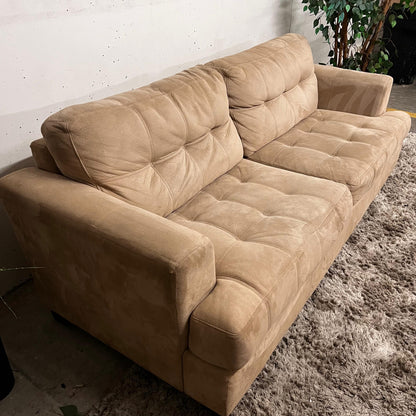Suede sofa couch from the brick