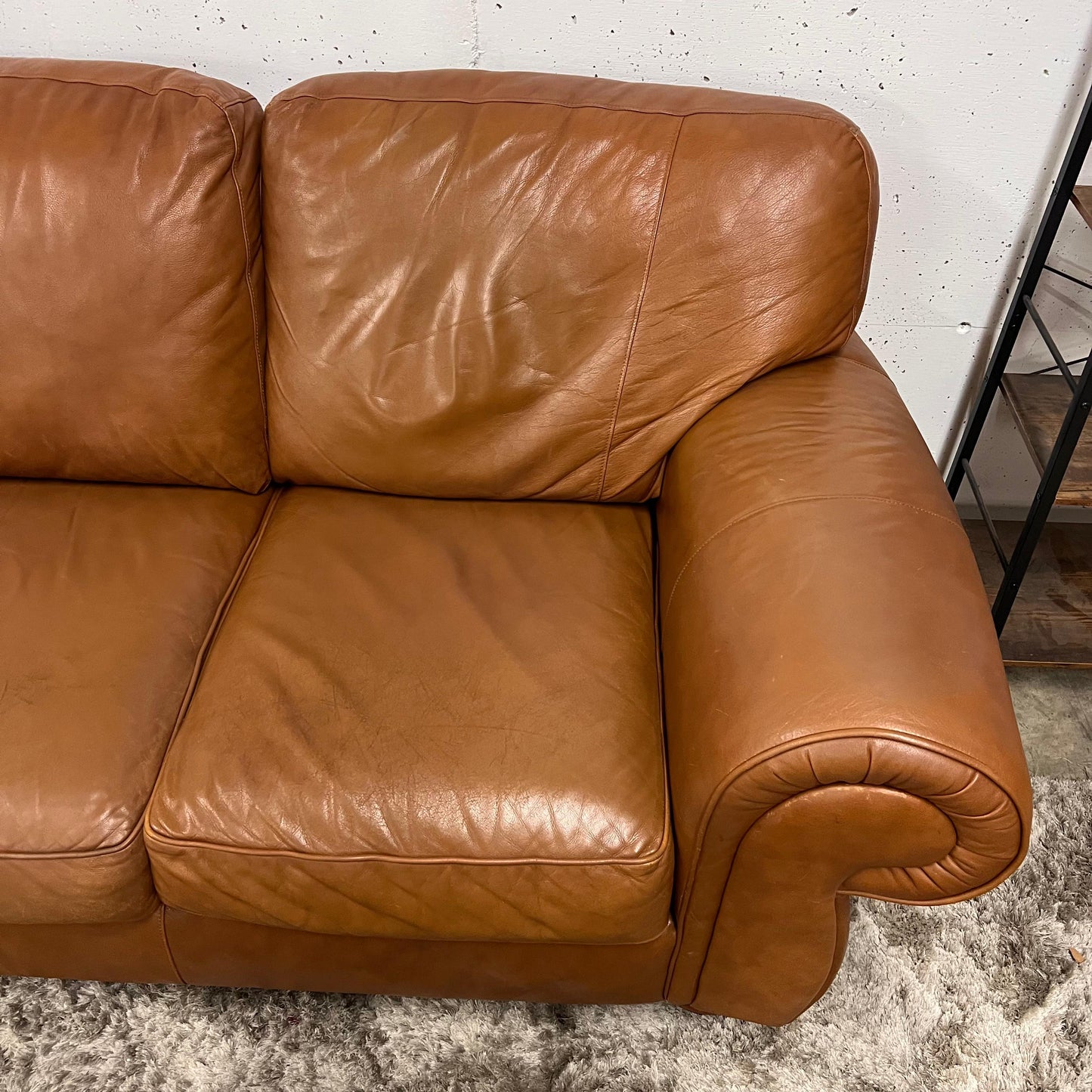 Lane furniture cognac sofa set.