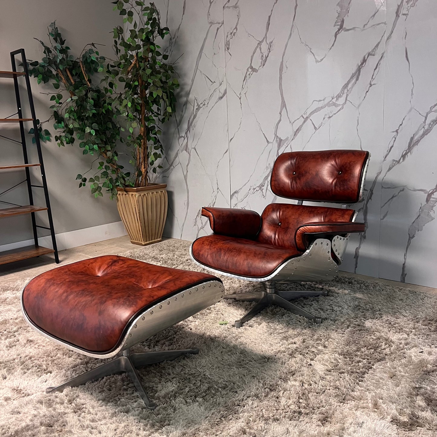 Eames chair and ottoman aviator