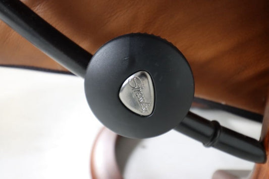 Ekornes stressless tan chair and ottoman