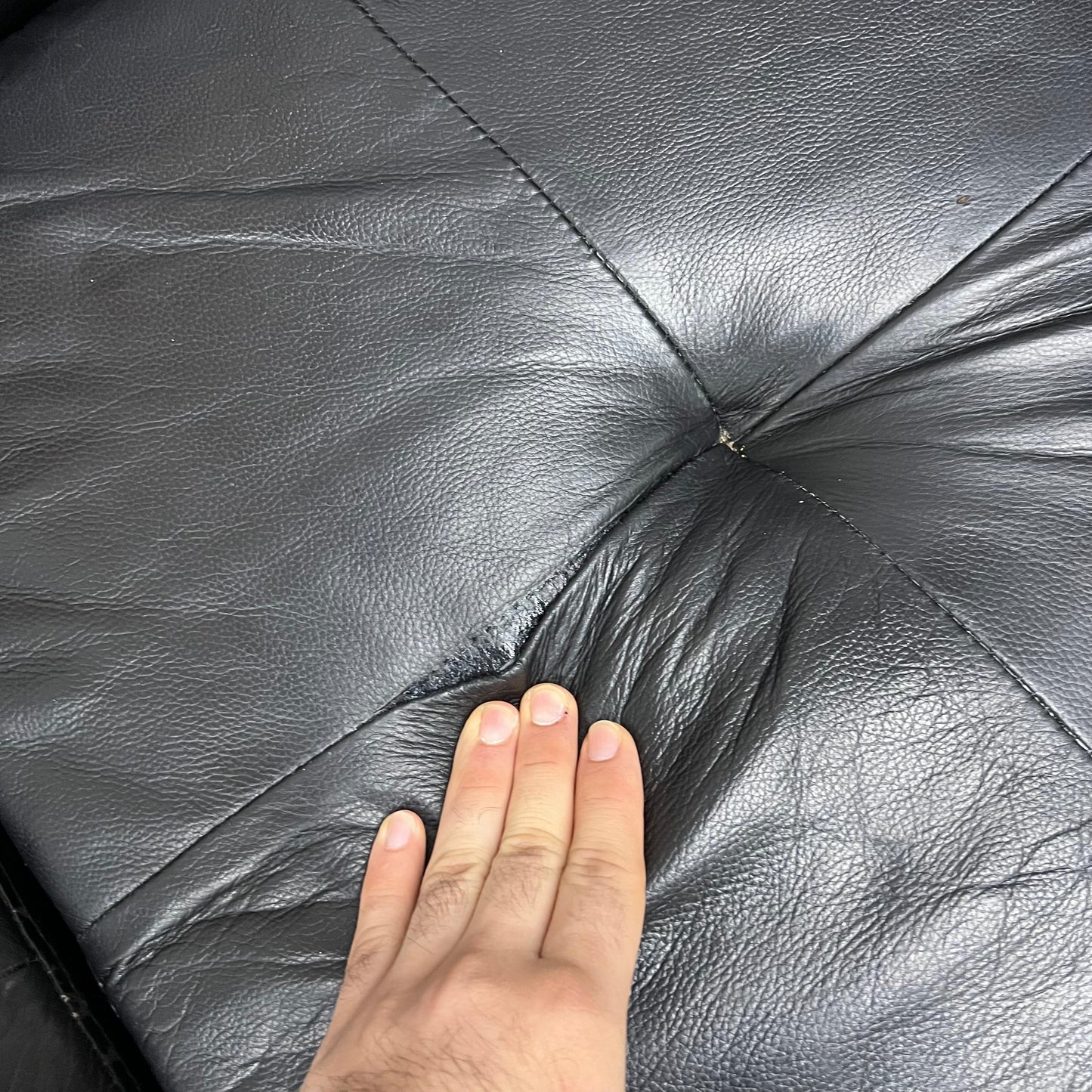 Scan design leather sectional