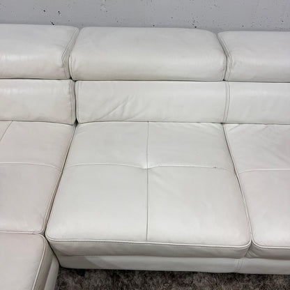 Scan design leather sectional.