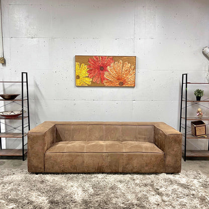 Cigar sofa. Microfiber mcm couch