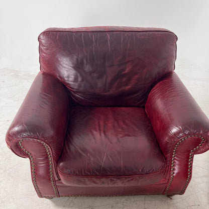 Natuzzi distressed sofa set. Loveseat + single seater