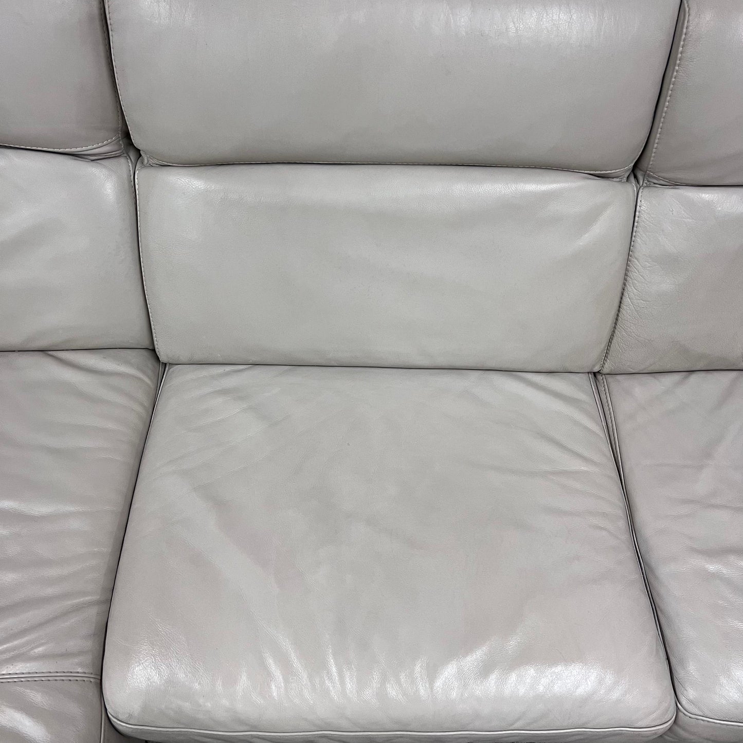 Italian leather sectional.