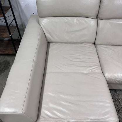 Italian leather sectional.