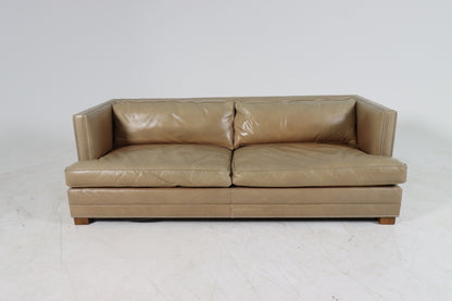 Mitchell Gold + Bob Williams leather sofa couch