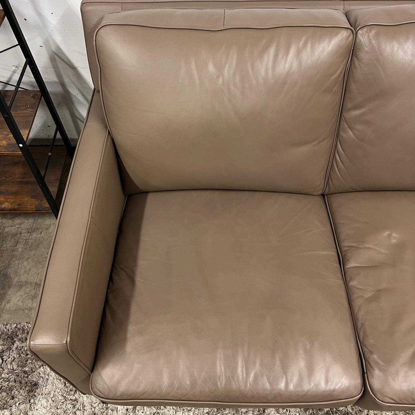 Real leather sofa. 3 seater couch
