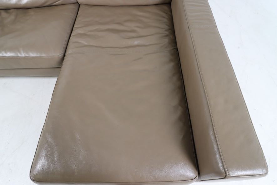 Kings living jasper leather sectional. Reconfigurable L shaped sofa couch