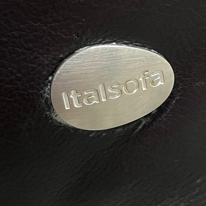 Italsofa Natuzzi leather sectional. L shaped sofa couch.